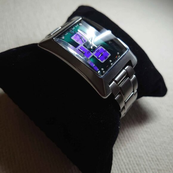 Paul Smith Men's Chronograph Watch Teal & Purple (Quartz, Citizen Mvt) Working - Picture 5 of 5